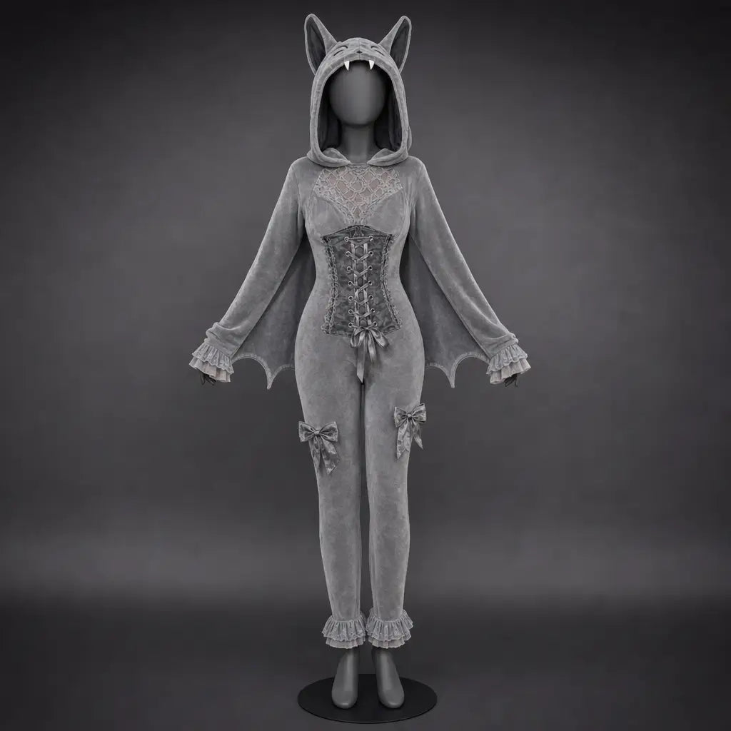 The Lilith — Lace Corset Bat Onesie