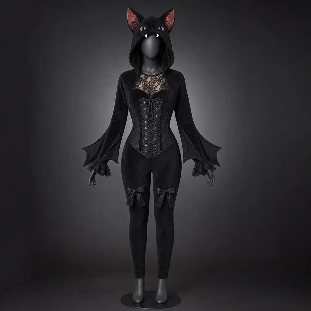 The Lilith — Lace Corset Bat Onesie