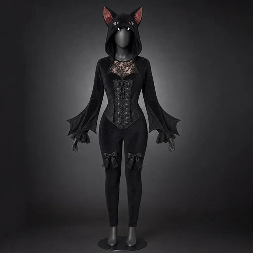 The Lilith — Lace Corset Bat Onesie