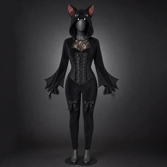 The Lilith — Lace Corset Bat Onesie