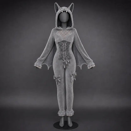 The Lilith — Lace Corset Bat Onesie