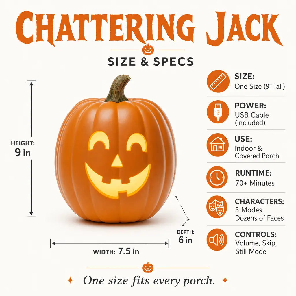 Chattering Jack - Animated Jack O Lantern